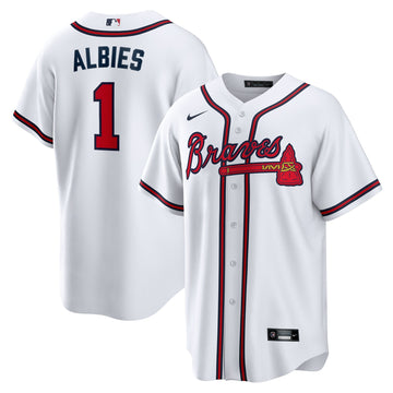 Ozzie Albies Atlanta Braves white Home jersey