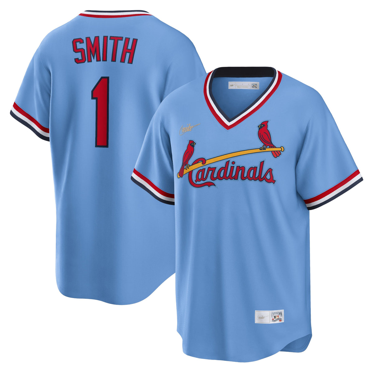 Ozzie Smith St. Louis Cardinals blue Cooperstown jersey