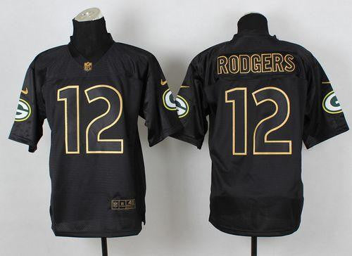 Aaron Rodgers Green Bay Packers black Elite jersey