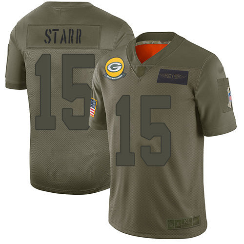 Bart Starr Green Bay Packers camo Salute To Service jersey