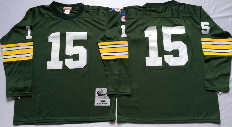 Bart Starr Green Bay Packers green Throwback jersey