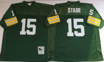 Bart Starr Green Bay Packers green Throwback jersey