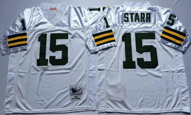 Bart Starr Green Bay Packers white Throwback jersey