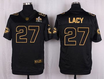 Eddie Lacy Green Bay Packers black Pro Line jersey