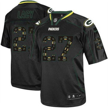 Eddie Lacy New Green Bay Packers black Elite jersey