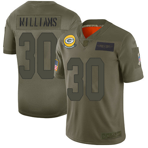 Jamaal Williams Green Bay Packers camo Salute To Service jersey