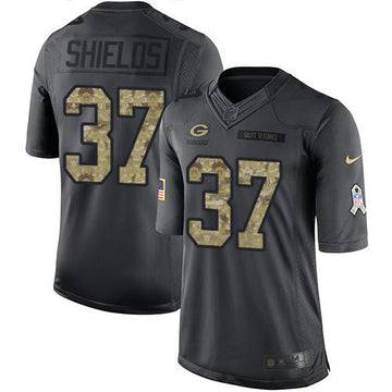 Sam Shields Green Bay Packers black Salute To Service jersey
