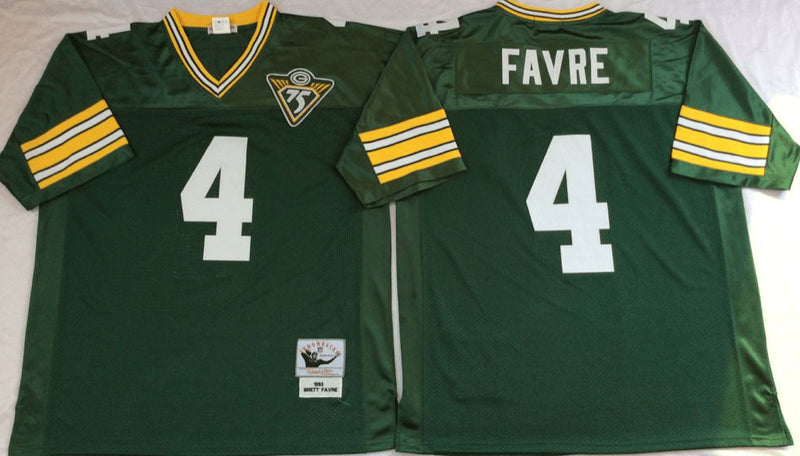 Brett Favre Green Bay Packers green Throwback jersey