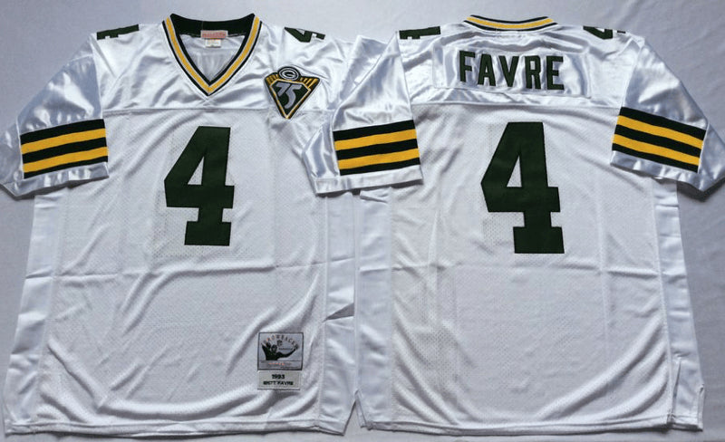 Brett Favre Green Bay Packers white Throwback jersey