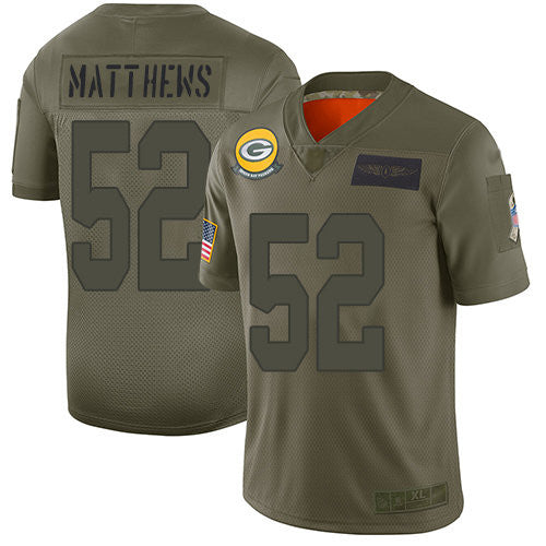 Clay Matthews Green Bay Packers camo Salute To Service jersey