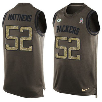 Clay Matthews Green Bay Packers green Salute To Service jersey