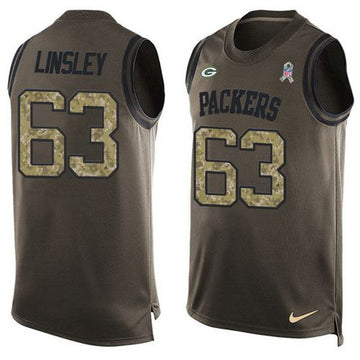 Corey Linsley Green Bay Packers green Salute To Service jersey