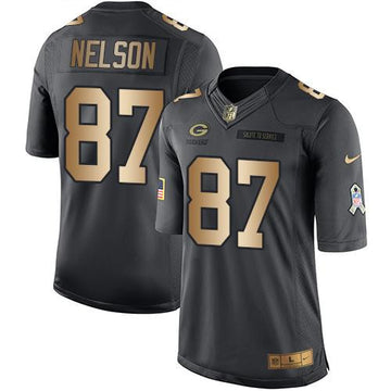 Jordy Nelson Green Bay Packers black Salute To Service jersey