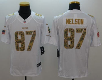 Jordy Nelson Green Bay Packers white Salute To Service jersey