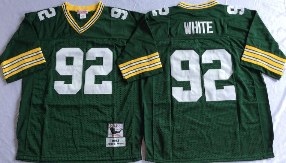 Reggie Green Bay Packers green Throwback jersey