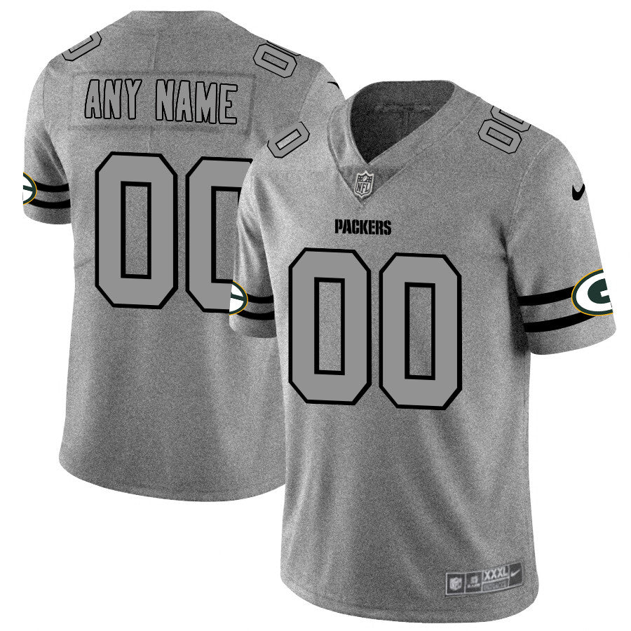 Custom Green Bay Packers gray Untouchable jersey