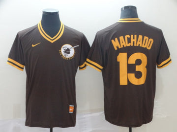 Manny Machado San Diego Padres brown Throwback jersey