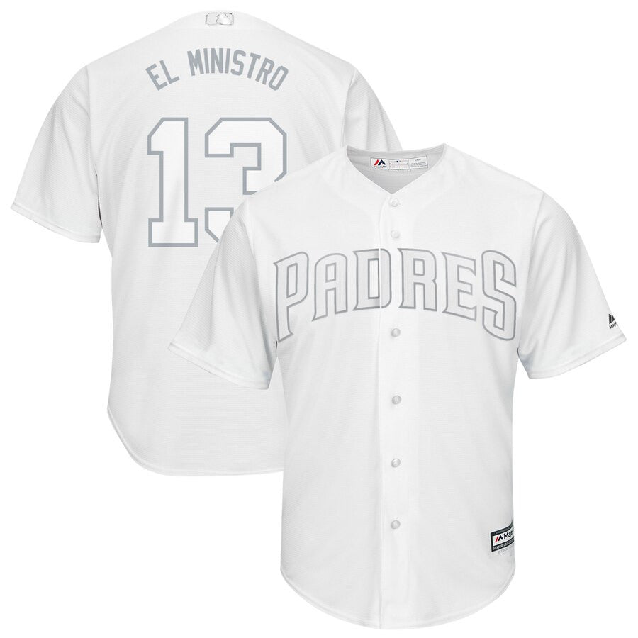 Manny Machado El Ministro San Diego Padres white jersey