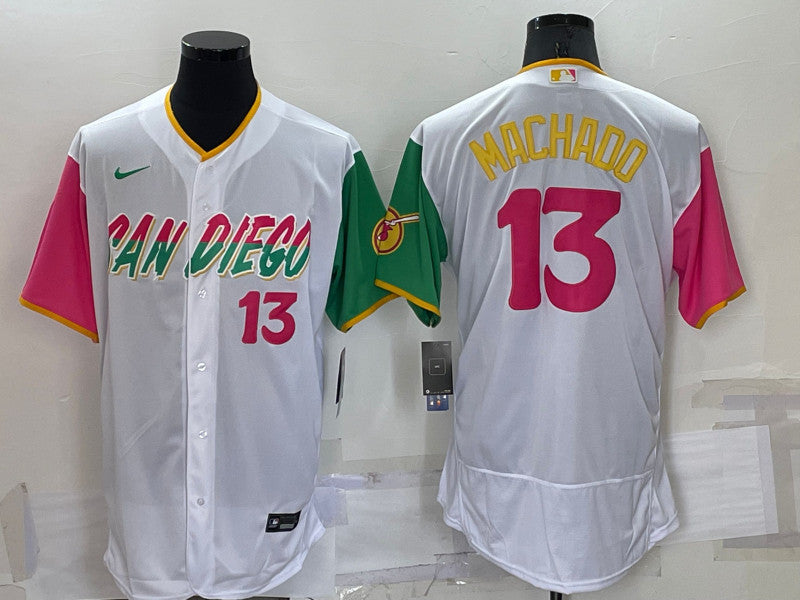 Manny Machado San Diego Padres white City Connect jersey