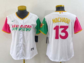 Manny Machado San Diego Padres white City Connect jersey