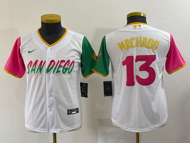 Manny Machado San Diego Padres white City Connect jersey
