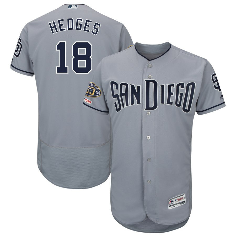 Austin Hedges San Diego Padres gray jersey