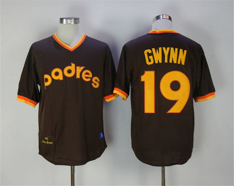 Tony Gwynn San Diego Padres brown Throwback jersey