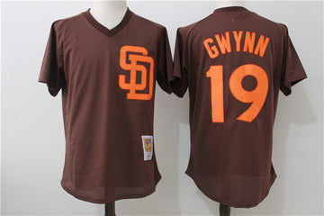 Tony Gwynn San Diego Padres brown Cooperstown jersey