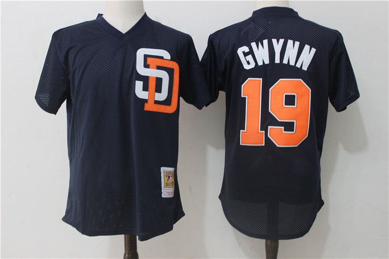 Tony Gwynn San Diego Padres navy Cooperstown jersey