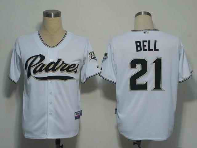 Bell San Diego Padres white jersey