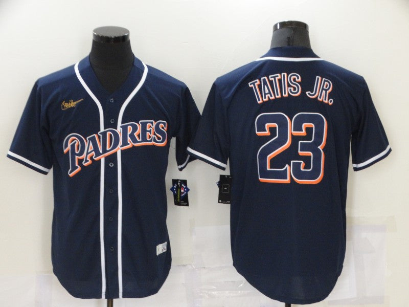 Fernando Tatis Jr San Diego Padres navy Throwback jersey