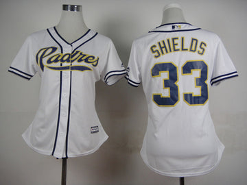 Shields San Diego Padres white jersey