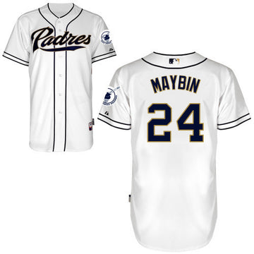 Maybin San Diego Padres white jersey