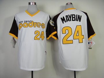 Maybin San Diego Padres white jersey