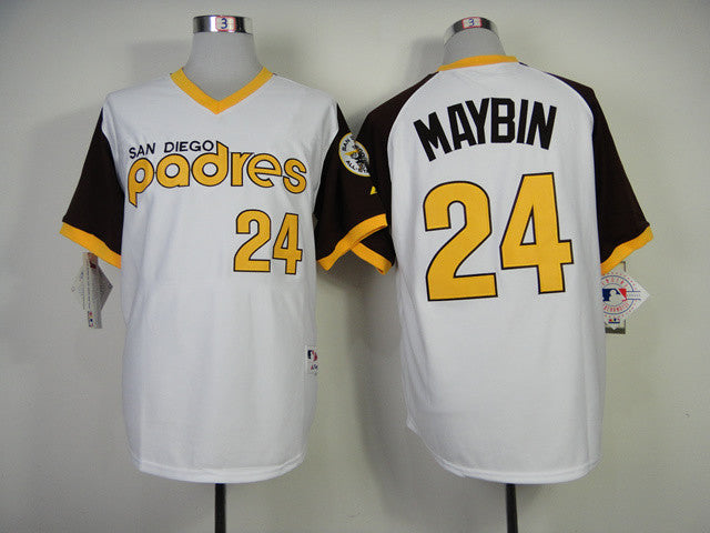 Maybin San Diego Padres white jersey