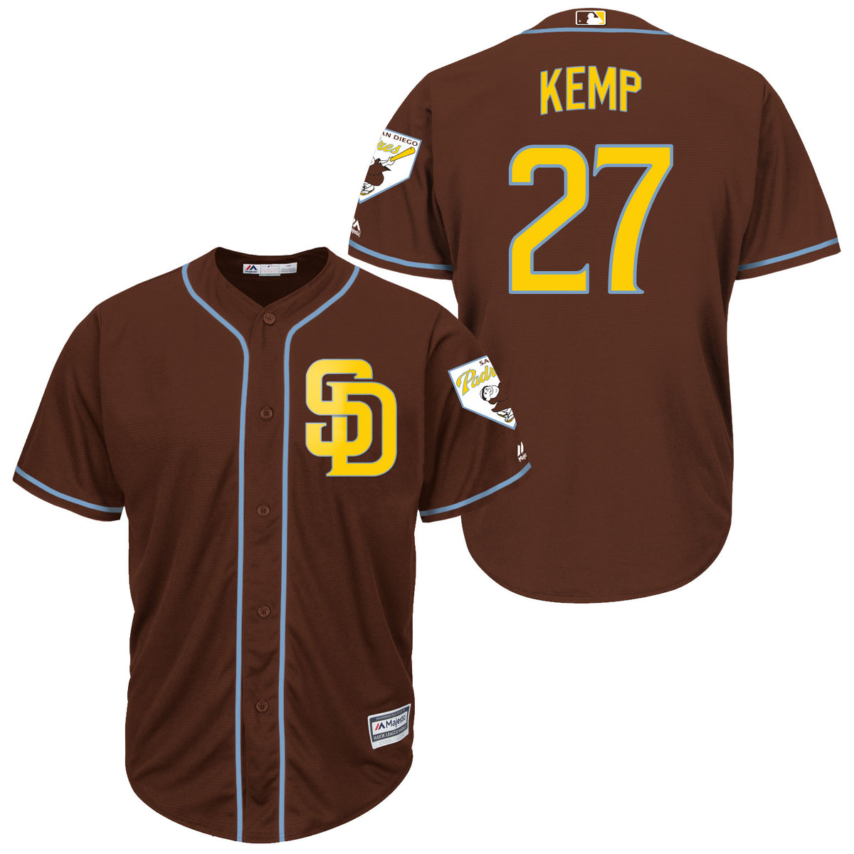 Matt Kemp San Diego Padres brown jersey