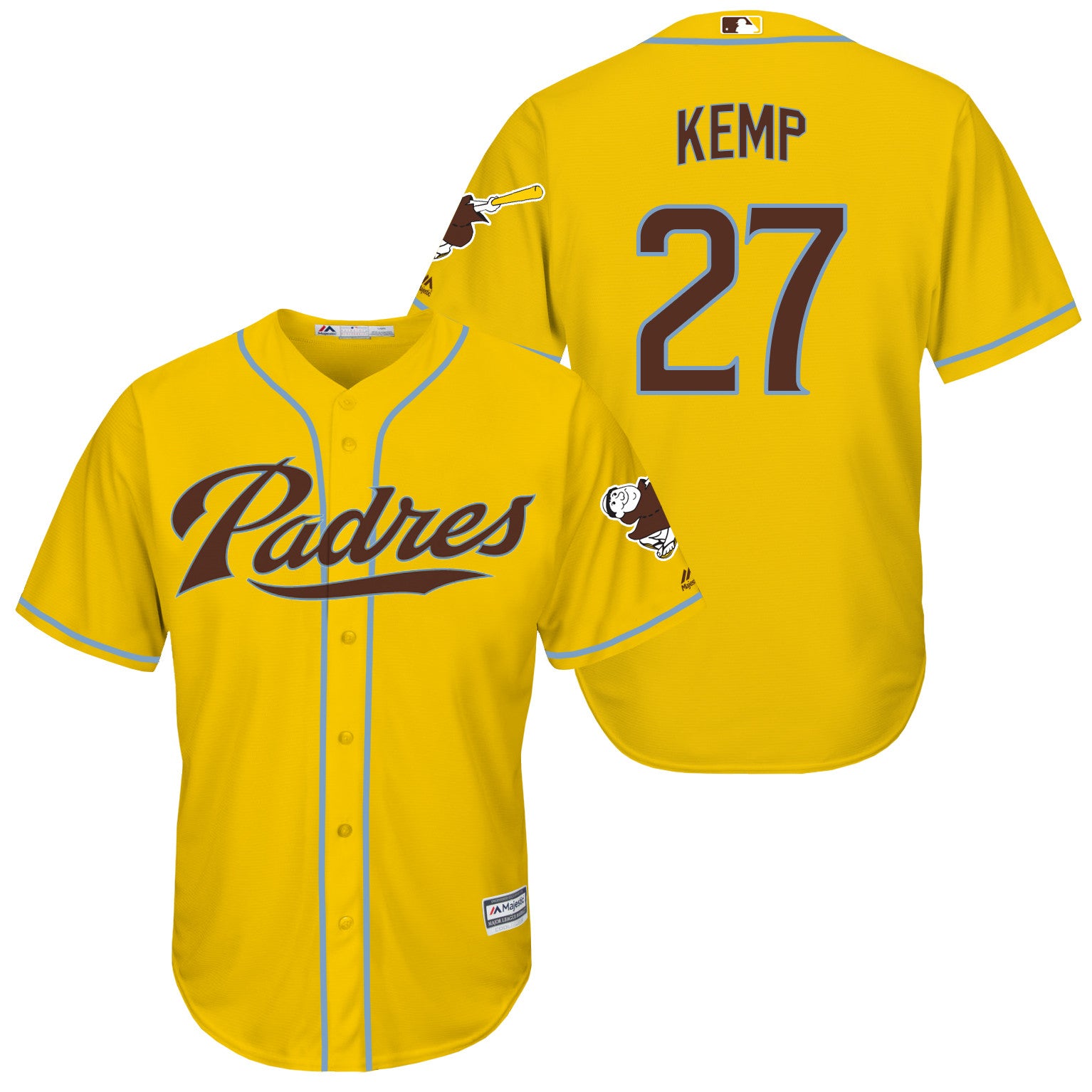 Matt Kemp San Diego Padres yellow jersey
