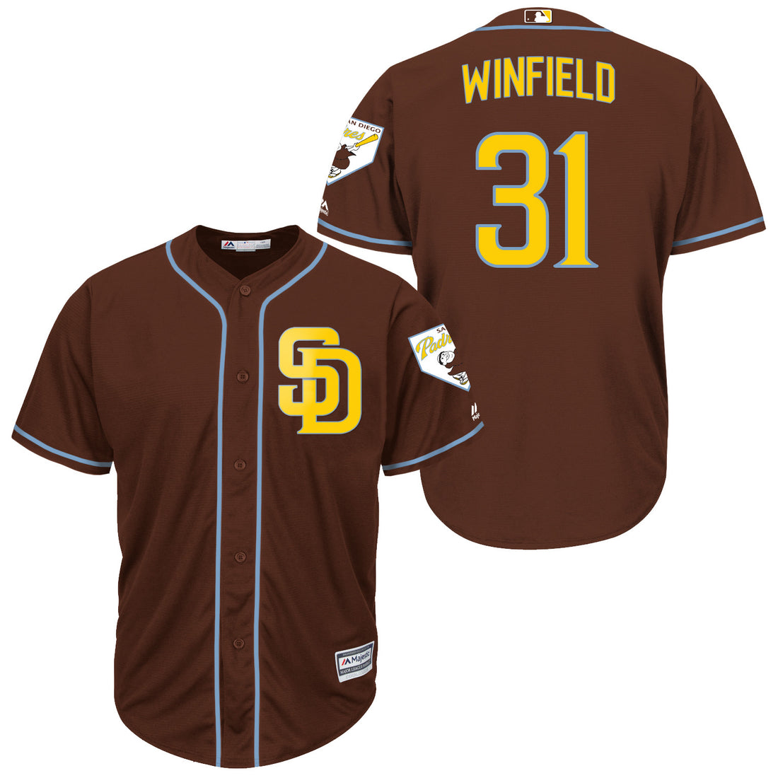 Dave Winfield San Diego Padres brown jersey