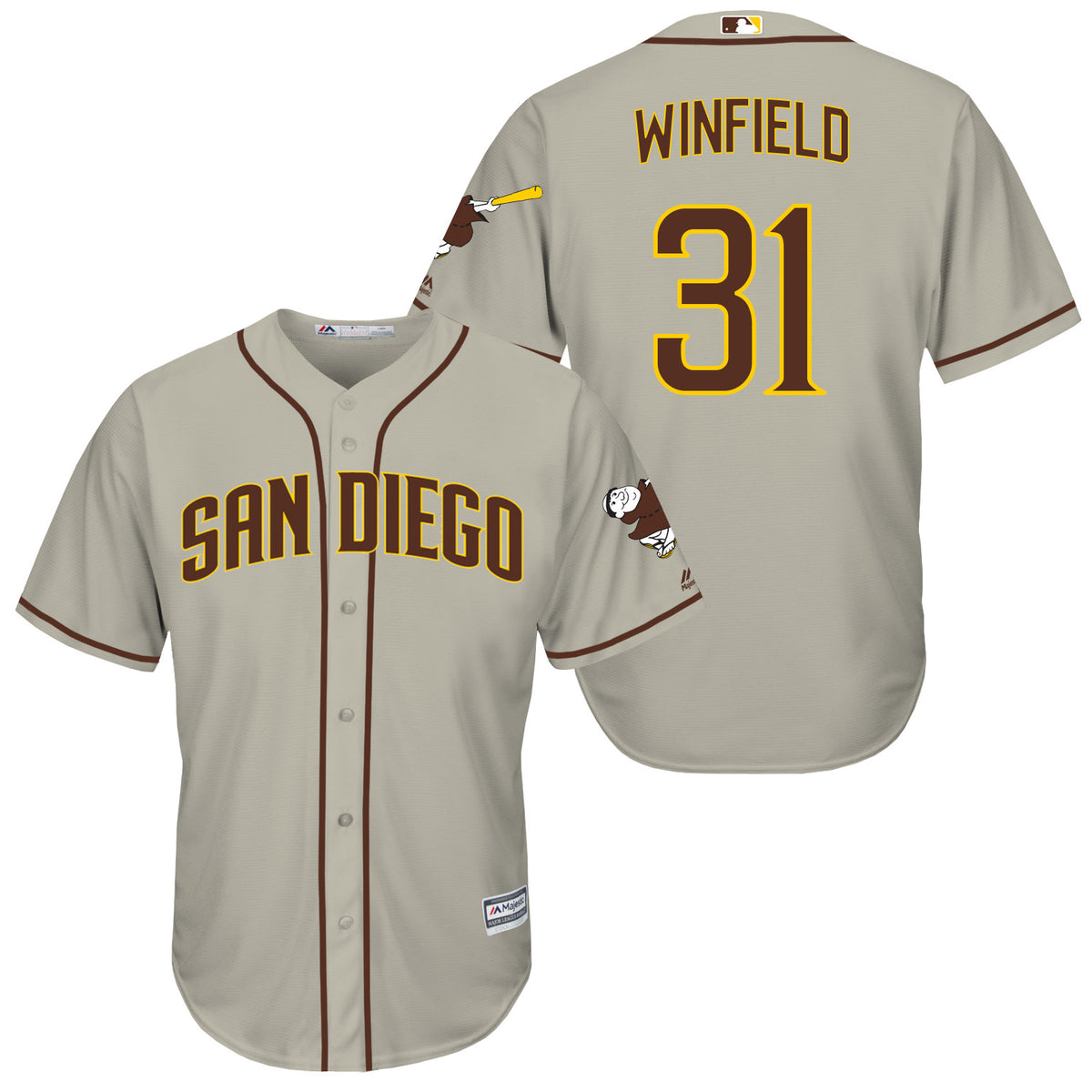 Dave Winfield San Diego Padres grey jersey