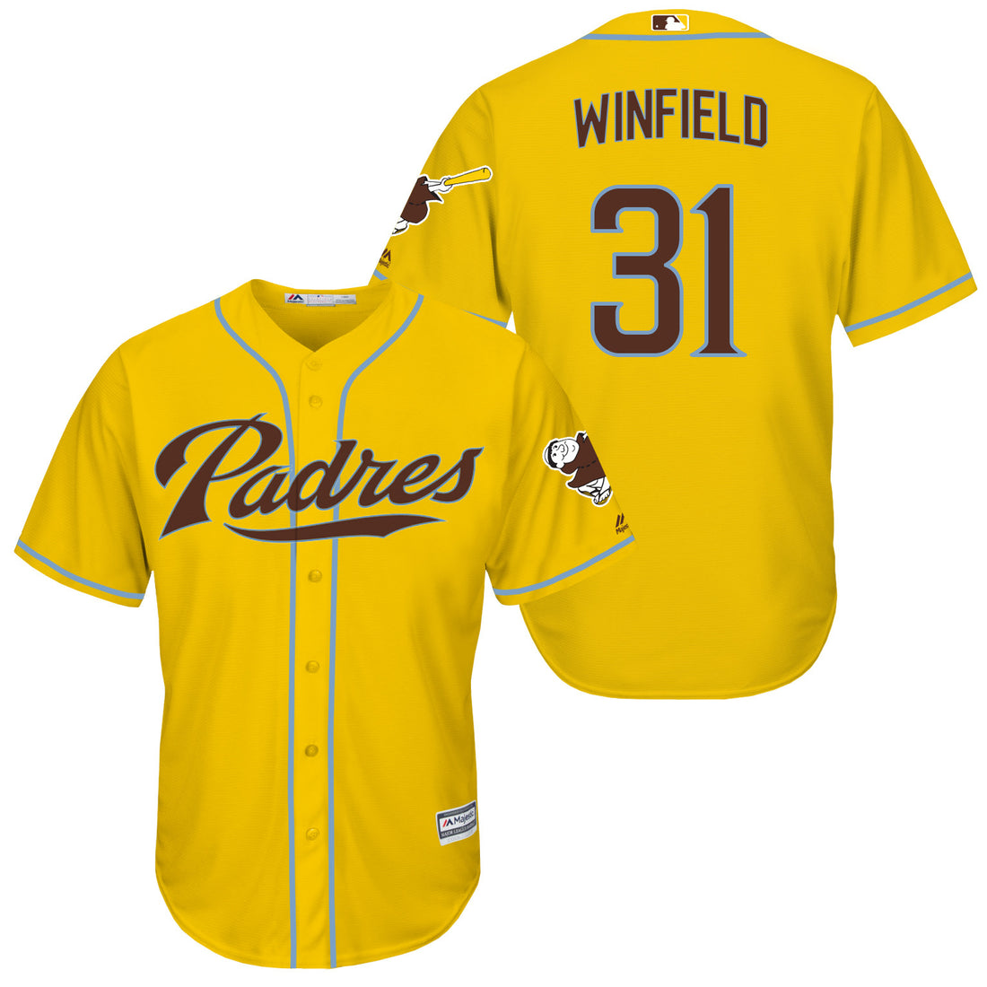 Dave Winfield San Diego Padres yellow jersey