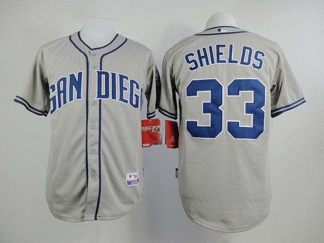 Shields San Diego Padres grey jersey