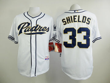 Shields San Diego Padres white jersey