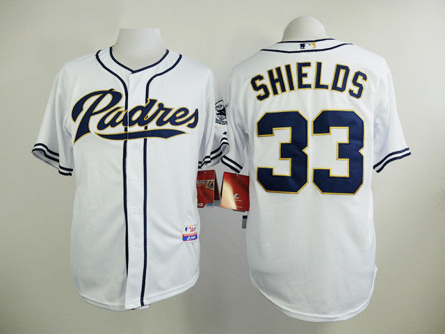 Shields San Diego Padres white jersey