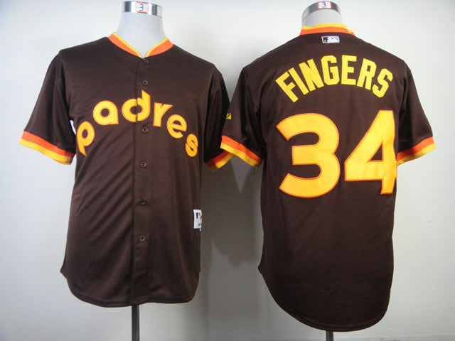 Fingers San Diego Padres brown jersey