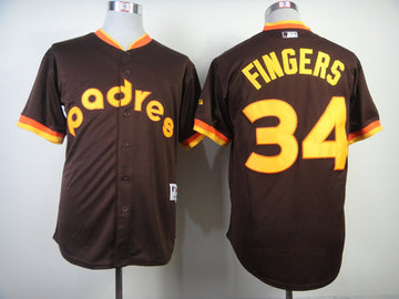 Fingers San Diego Padres brown jersey