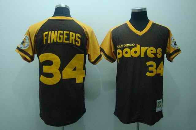 Fingers San Diego Padres brown jersey