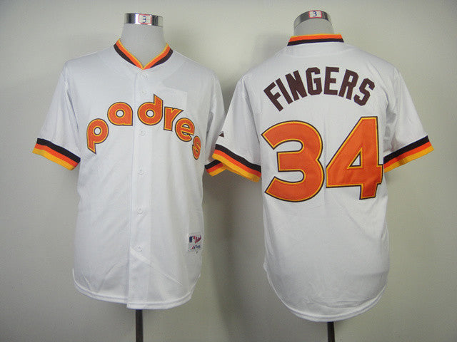 Fingers San Diego Padres white jersey
