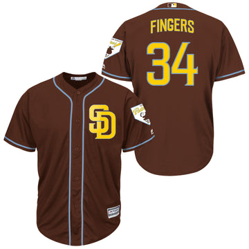Rollie Fingers San Diego Padres brown jersey