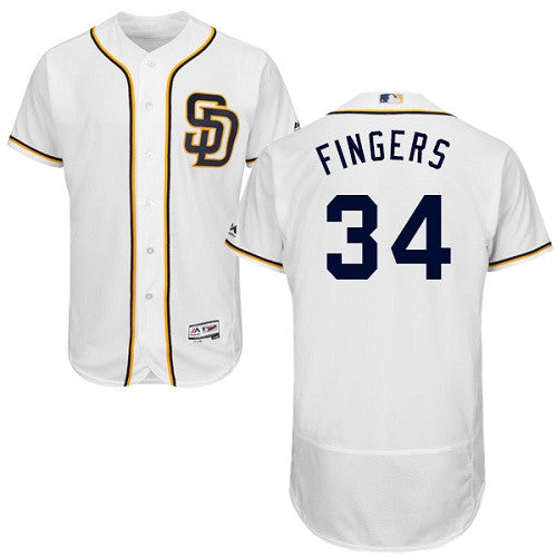 Rollie Fingers San Diego Padres white jersey