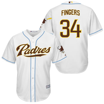 Rollie Fingers San Diego Padres white jersey